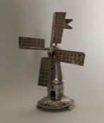 A novelty silver model of a windmill. Approx. 17 g