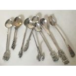 A quantity of Continental silver collectors' spoon
