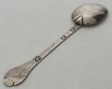 An early silver trefid spoon. Punched thrice to ba