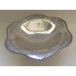 An attractive Edwardian silver sweet dish decorate