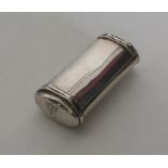 A large tubular silver folding travelling nutmeg g