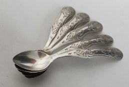 An attractive set of five Continental silver spoon
