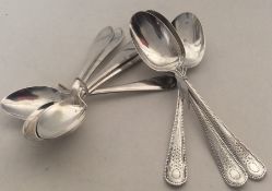 Two part sets of silver teaspoons. Various dates a
