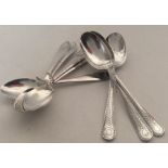 Two part sets of silver teaspoons. Various dates a