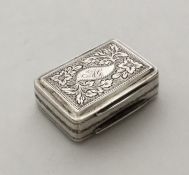 An attractive Victorian hinged top silver interior