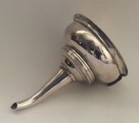 A good George III silver wine funnel with pierced