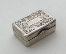 CHINA TRADE: A rectangular silver hinged top vinai