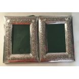 A rare pair of Indian rectangular frames decorated
