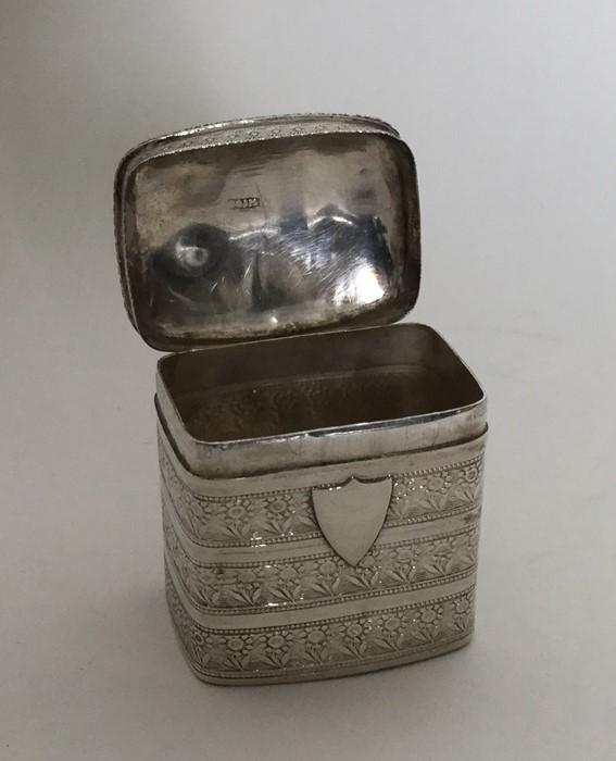 A 19th Century Dutch silver hinged top box with ro - Image 2 of 2