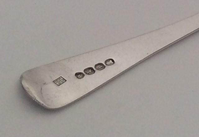 A Georgian silver OE pattern sauce ladle. London 1 - Image 2 of 2