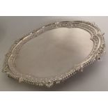 A good quality Edwardian silver salver attractivel