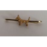 A 15 carat gold brooch in the form of a Scottie do