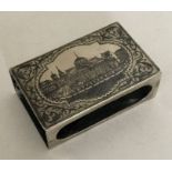 A Russian Niello vesta case attractively decorated