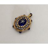 A good quality oval enamelled pendant of Georgian