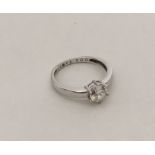 A 9 carat single stone ring entitled, 'I Love You'