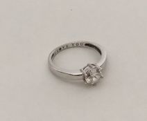 A 9 carat single stone ring entitled, 'I Love You'
