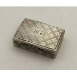 A good quality rectangular silver hinged top vinai