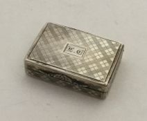 A good quality rectangular silver hinged top vinai