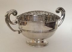 A good two handled silver rose bowl / trophy cup.