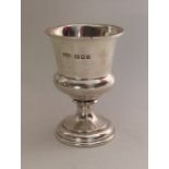 A miniature silver goblet. London 1904. By Mappin