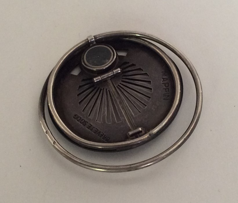 An unusual silver travelling compass / sun dial. A - Image 2 of 2