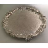 A good Victorian silver salver with chased border