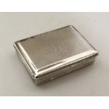 A good Georgian silver hinged top rectangular snuf