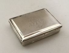 A good Georgian silver hinged top rectangular snuf