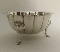 An 18th Century Irish silver sugar bowl with lion