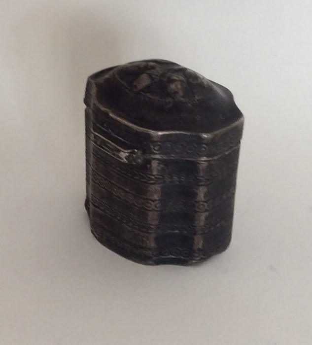 A Continental silver box of shaped form and hinged - Image 2 of 2