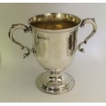 A good George III two handled loving cup of plain