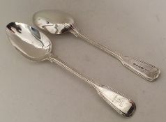 A good pair of fiddle and thread pattern silver ta