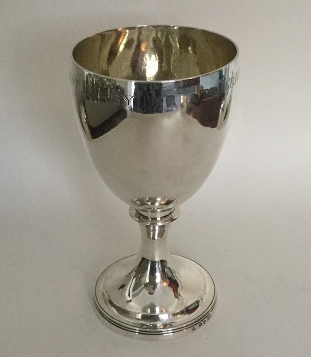 A good George III silver goblet with reeded border - Image 2 of 2