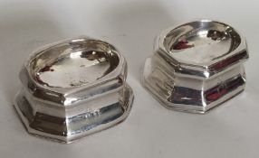 A good pair of George I silver trencher salts of t