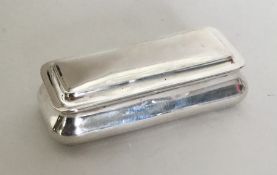 A rectangular silver hinged top box. Birmingham 19