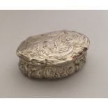 An 18th Century French silver gilt box decorated w
