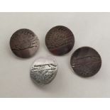 A good set of William IV silver buttons decorated