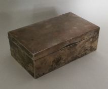 A rectangular dome top silver cigarette box. Birmi