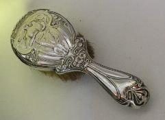 A good quality silver hairbrush mounted with a sty