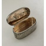 A good quality Continental silver box of oval form