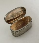 A good quality Continental silver box of oval form