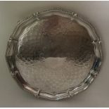 A good quality Victorian silver salver with beaded