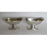 DUBLIN: A pair of George III Irish silver salts wi