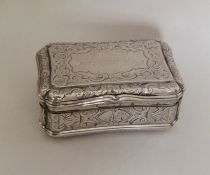 A good quality Victorian silver snuff box engraved