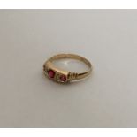 An attractive Edwardian diamond mounted five stone