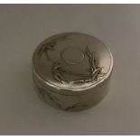 A Chinese silver hinged top box. Marked to base. A