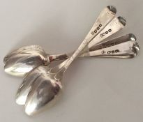 A set of six OE pattern silver teaspoons. London.