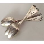 A set of six OE pattern silver teaspoons. London.