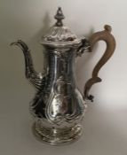 A good quality Georgian silver coffee pot attracti