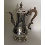 A good quality Georgian silver coffee pot attracti